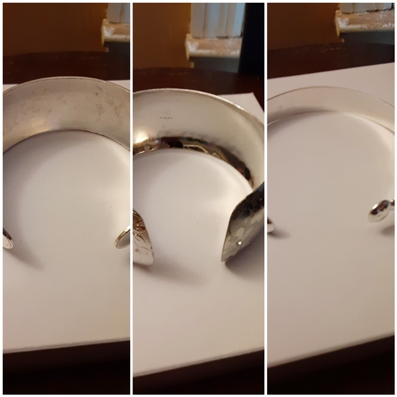 3 silver tone bangle bracelets - Picture 2 of 7